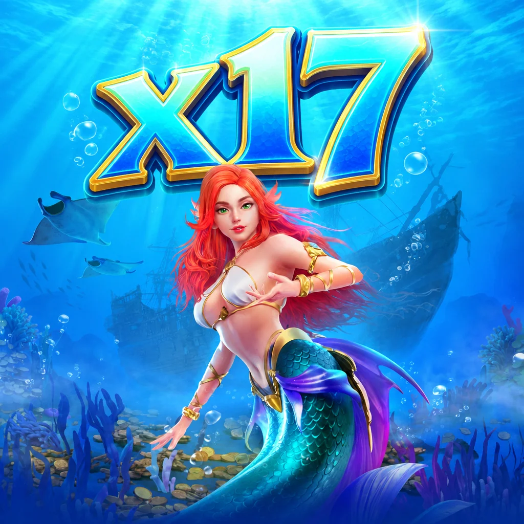 Ilustrasi putri duyung cantik berambut pirang di dasar laut Mermaid Riches di x17